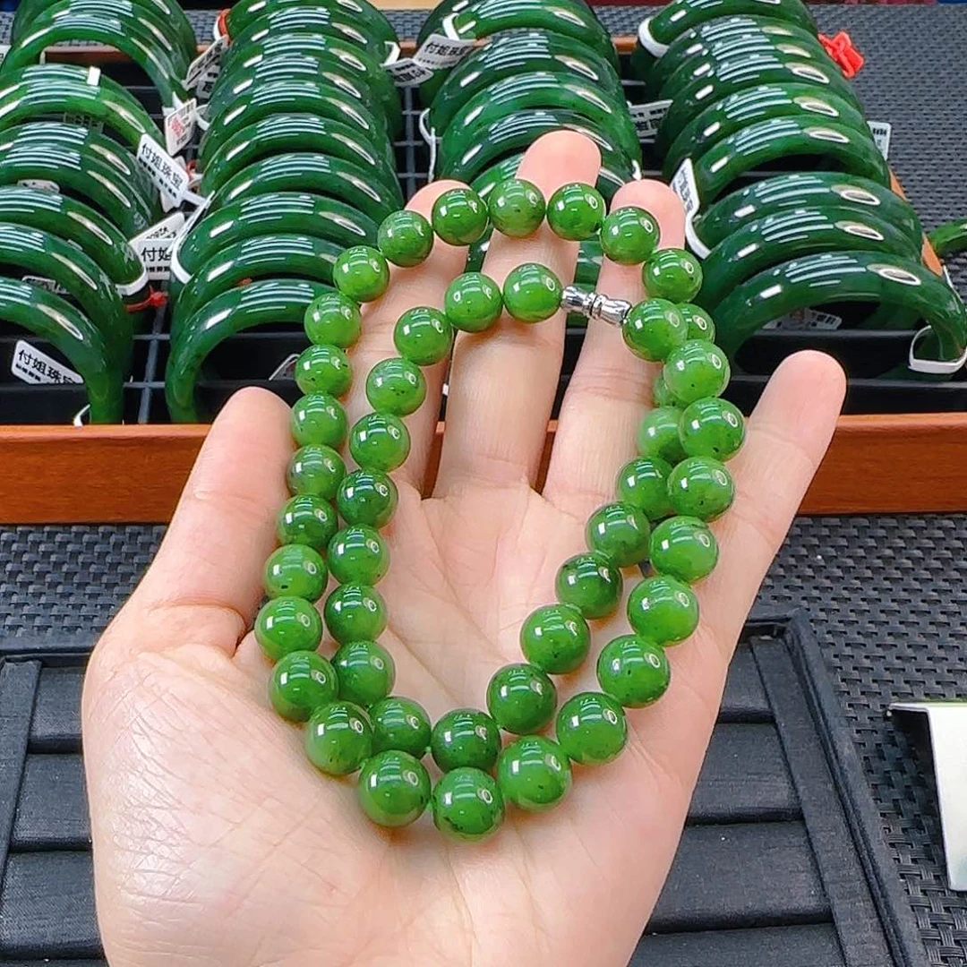 颈饰未镶嵌和田玉碧玉妈妈链卡10