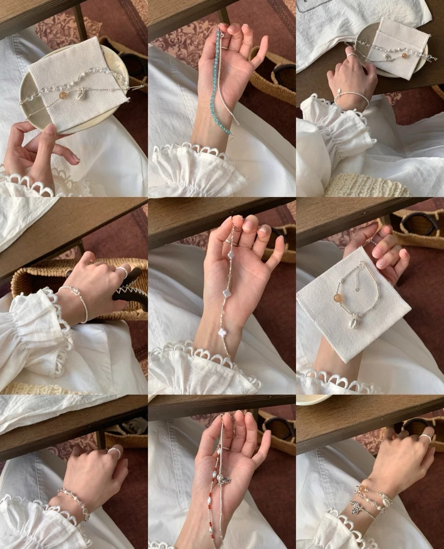 铜琉璃项链 时尚饰品手链项链戒指合金