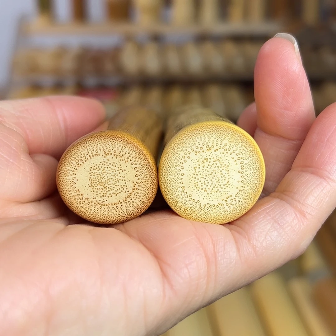 实心玉竹文玩手把件