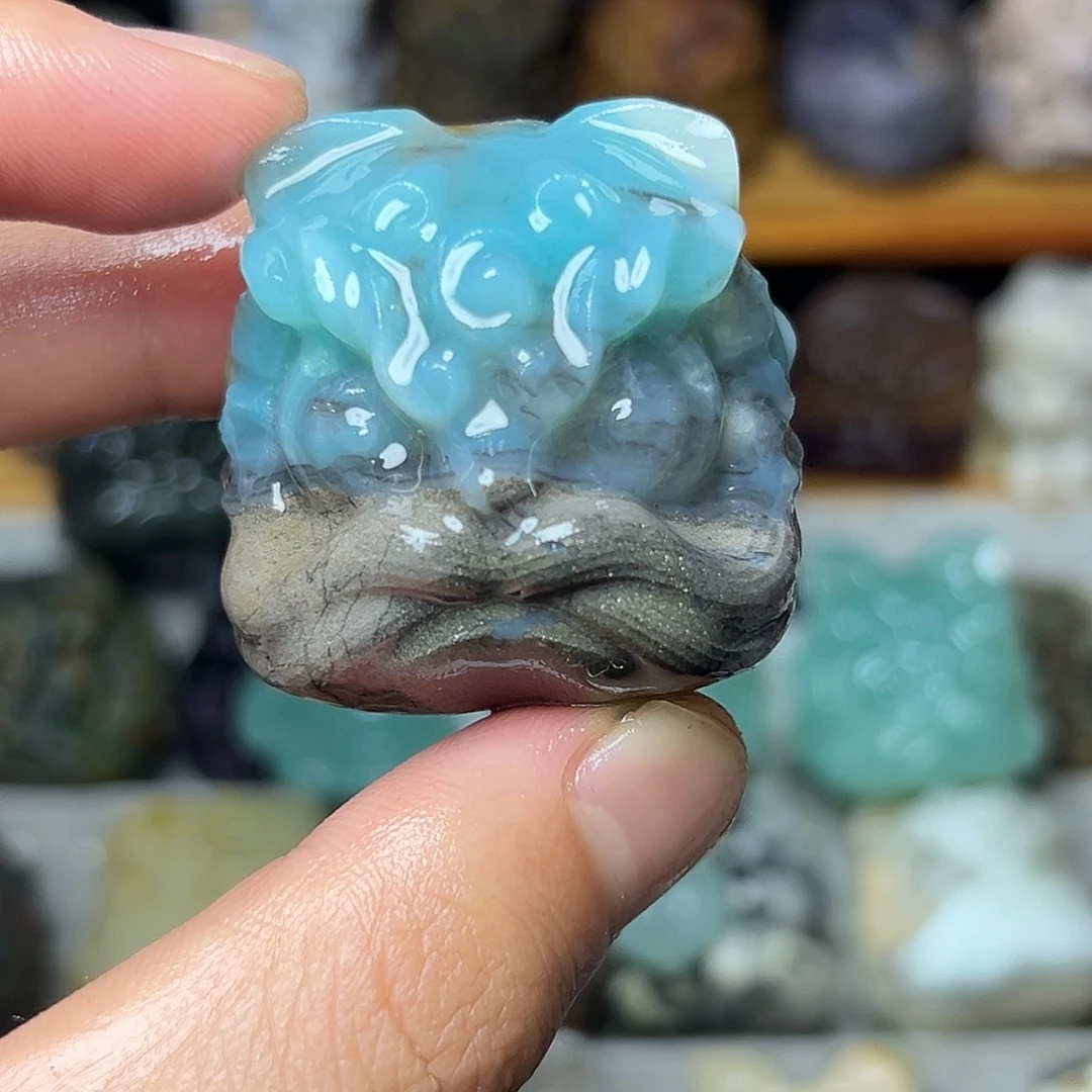 石材醒狮小白碧海