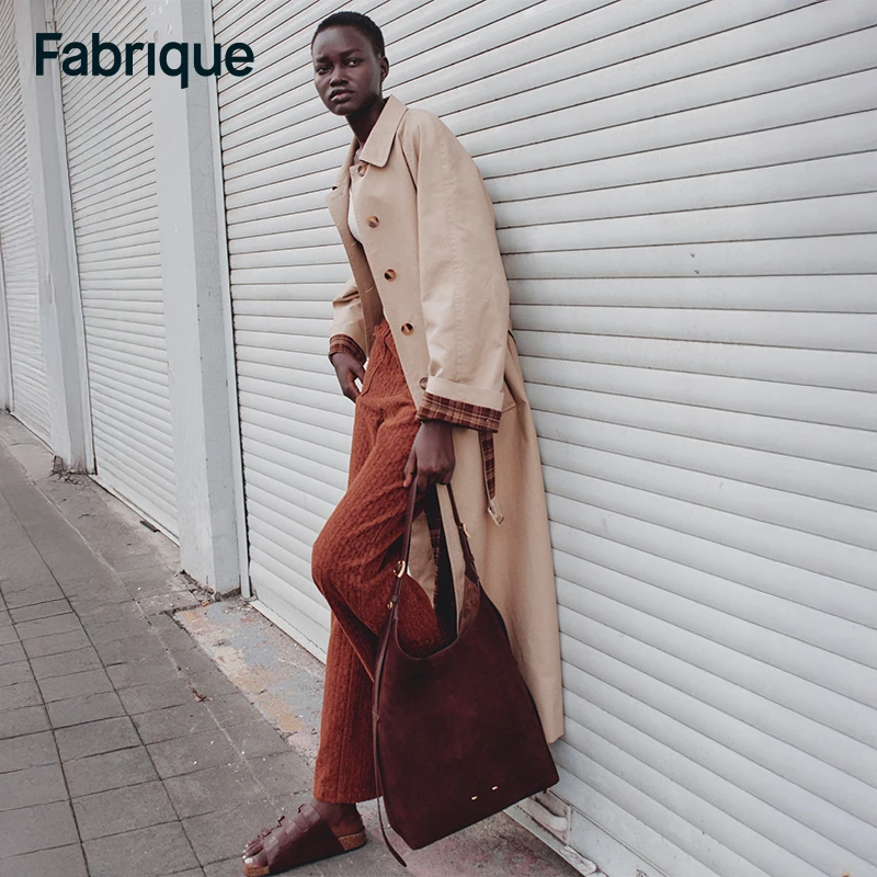 Fabrique Kyra 【主角丹宁】早秋新品休闲包豪斯几何提花直筒牛仔裤