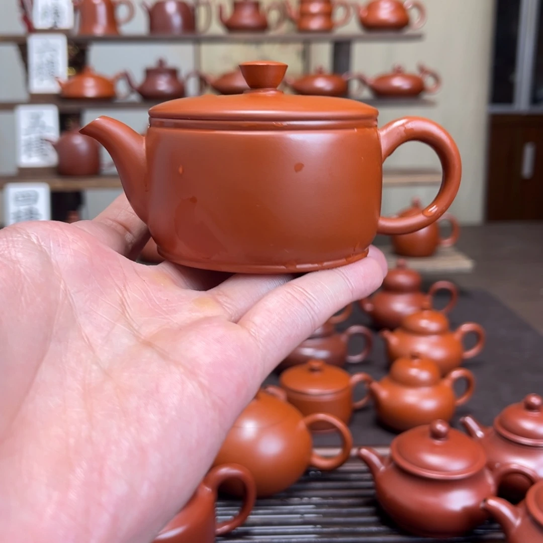 尧***紫砂茶壶潮式汉瓦130cc