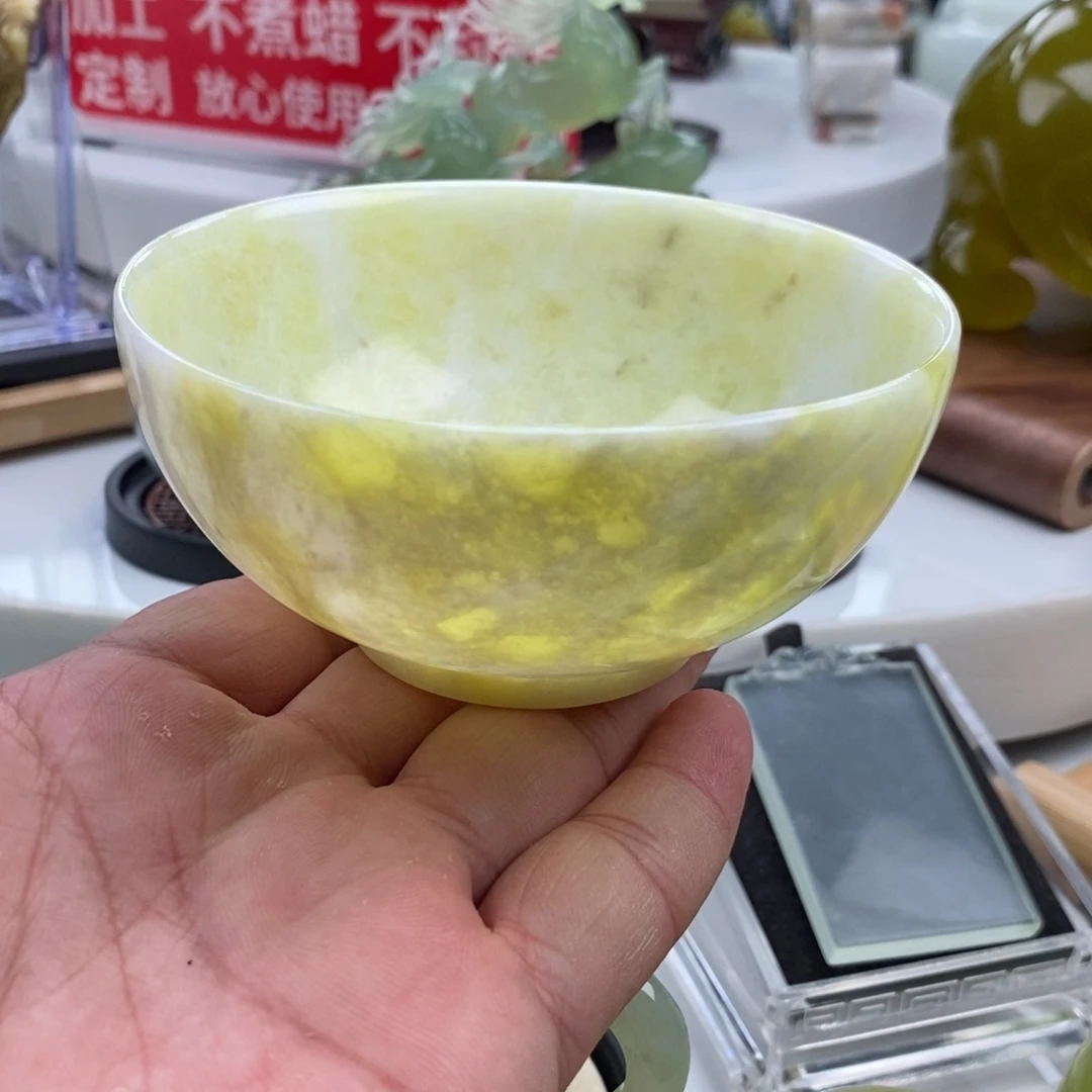 岫玉未镶嵌四大名玉碗