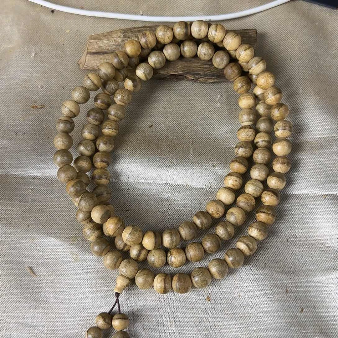 沉香碎屑沉香勾丝➕正区达拉干10圆珠多圈收藏级108颗精油皂