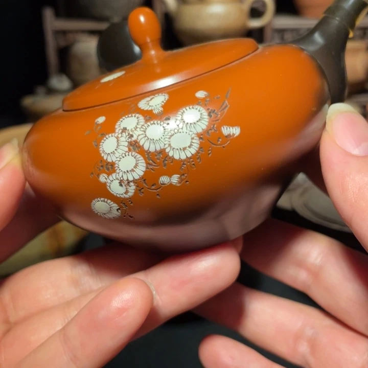 常滑烧沢田昭邨侧把急须