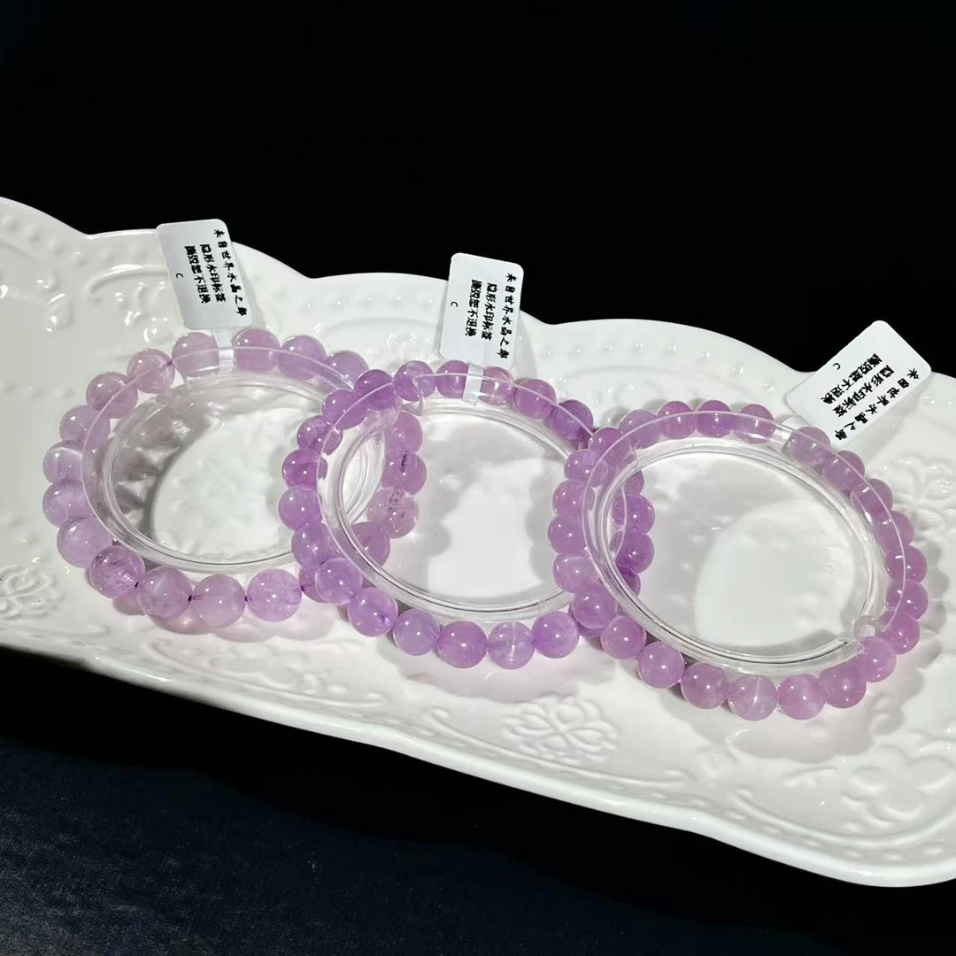 浓郁色透体拉丝紫锂辉H433手链手串美丽精美百搭多样性发一