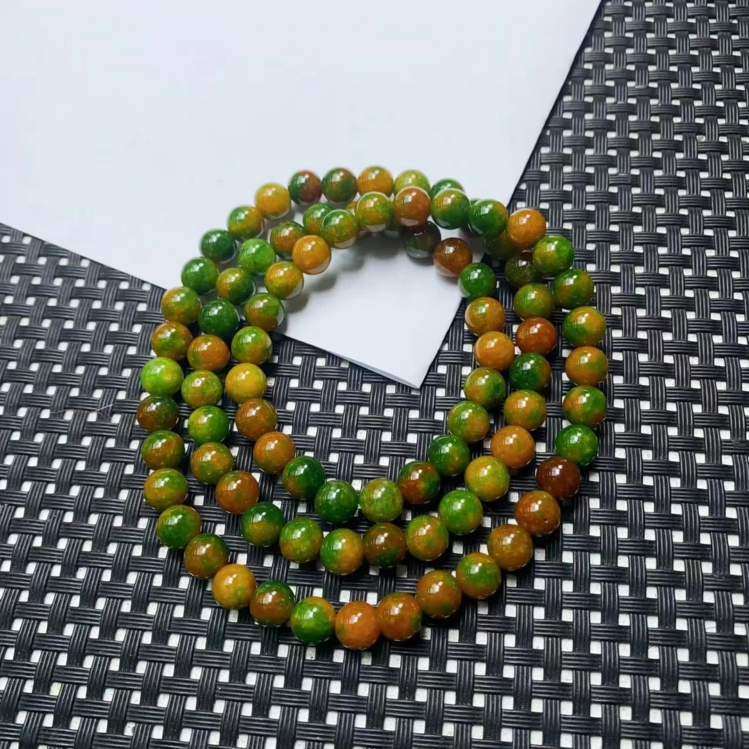 A934老黄加绿色多圈6M项链