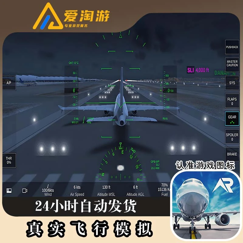 真实飞行模拟 正版手机游戏 游戏安装服务