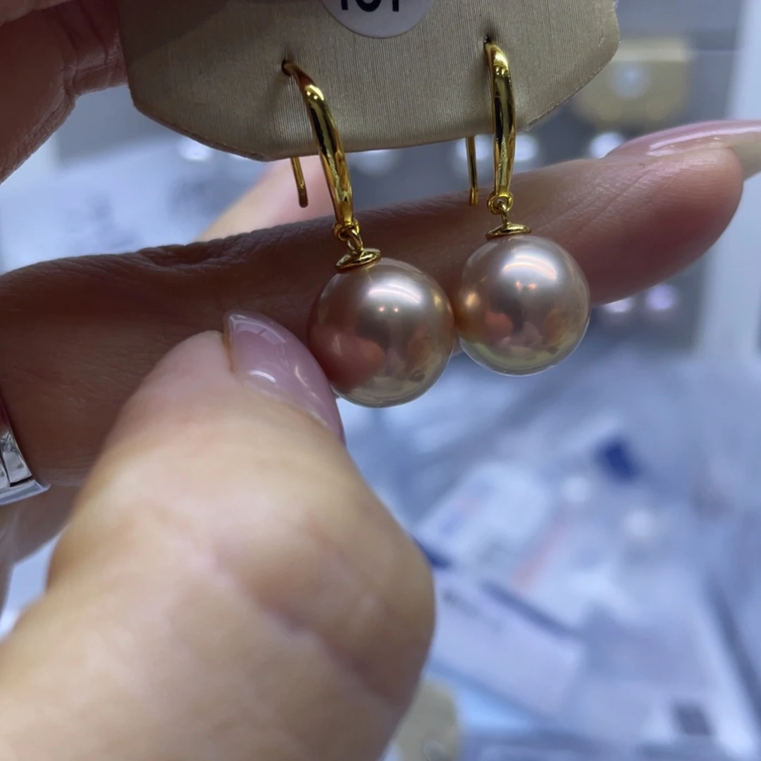 淡水珍珠耳饰银S925镶嵌