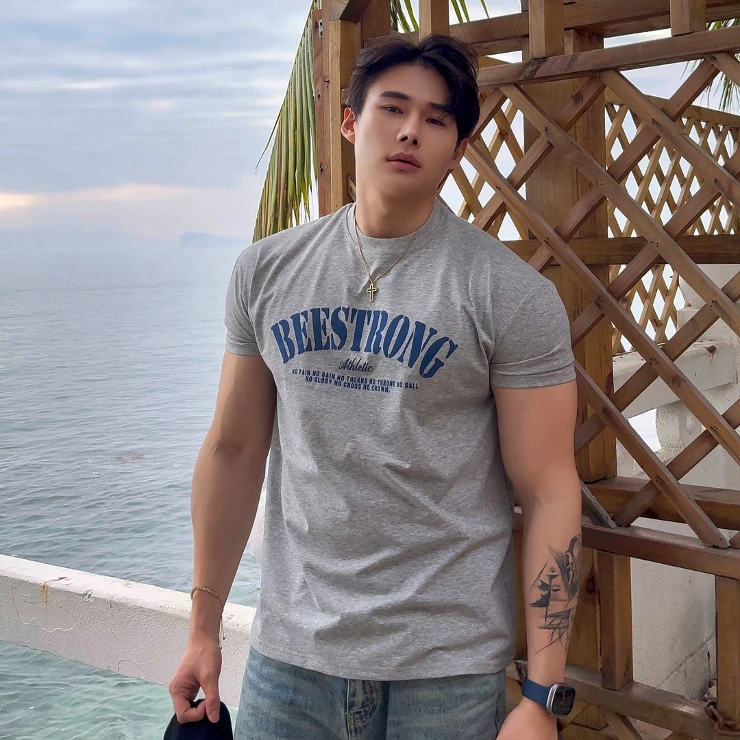 BEESTRONG春夏百搭显型32织重磅索罗娜230克印花T恤Sorona ®