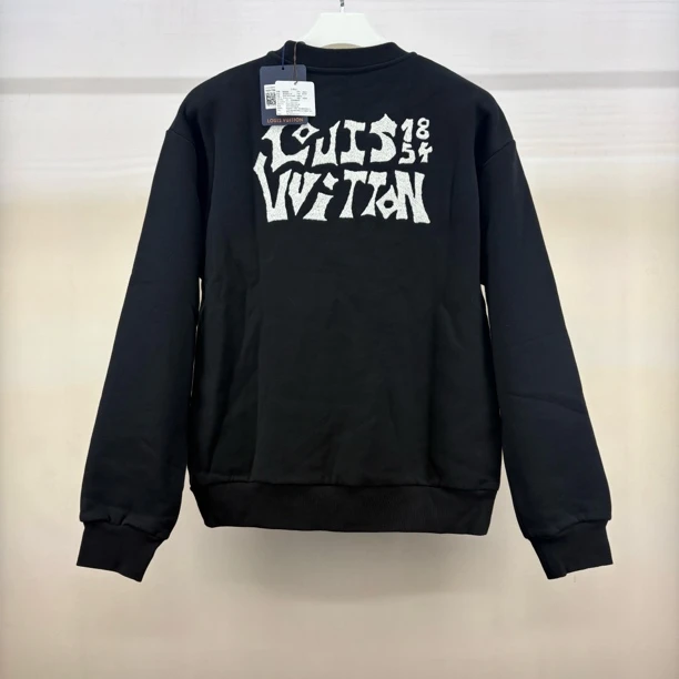 未使用 LouisVuitton/路易威登 贴布猫头鹰黑色卫衣/L码/M8007