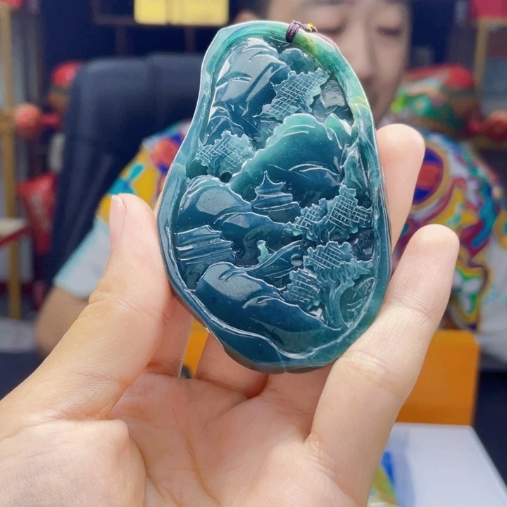 翡翠未镶嵌吊坠(不含链)A24