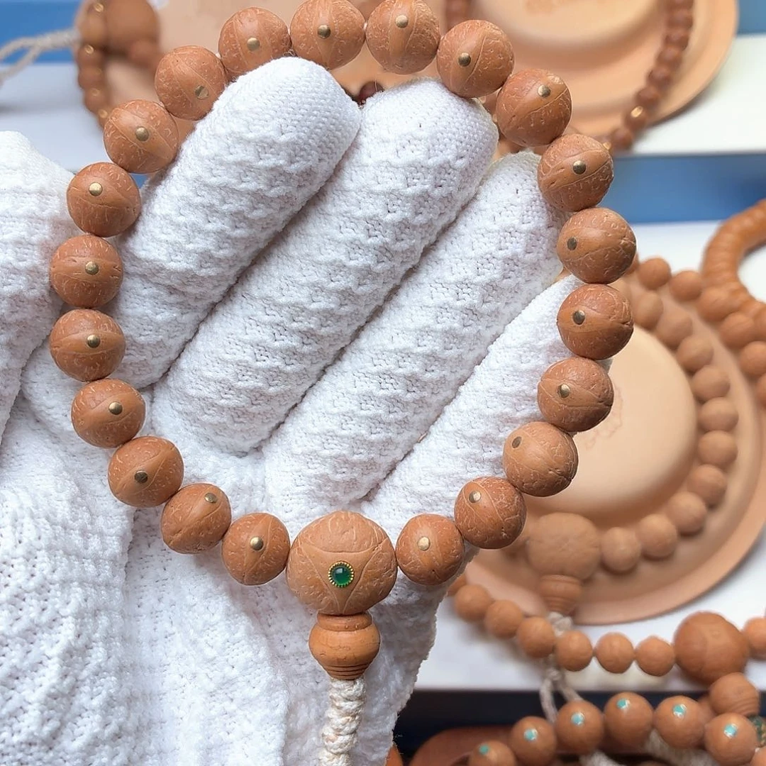 凤眼菩提手串镶嵌铜钉11.5一物一图