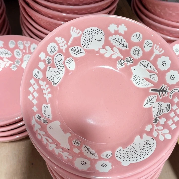 瓷片微瑕陶瓷餐具2个