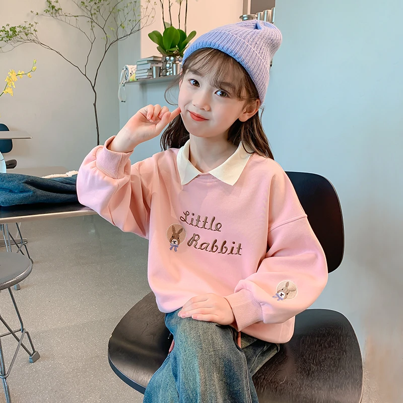女童卫衣2025新款秋装儿童洋气时髦网红上衣春秋款女孩休闲打底衫