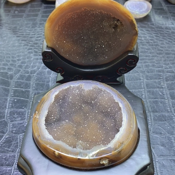 未镶嵌珠宝半成品水晶紫啵啵盆