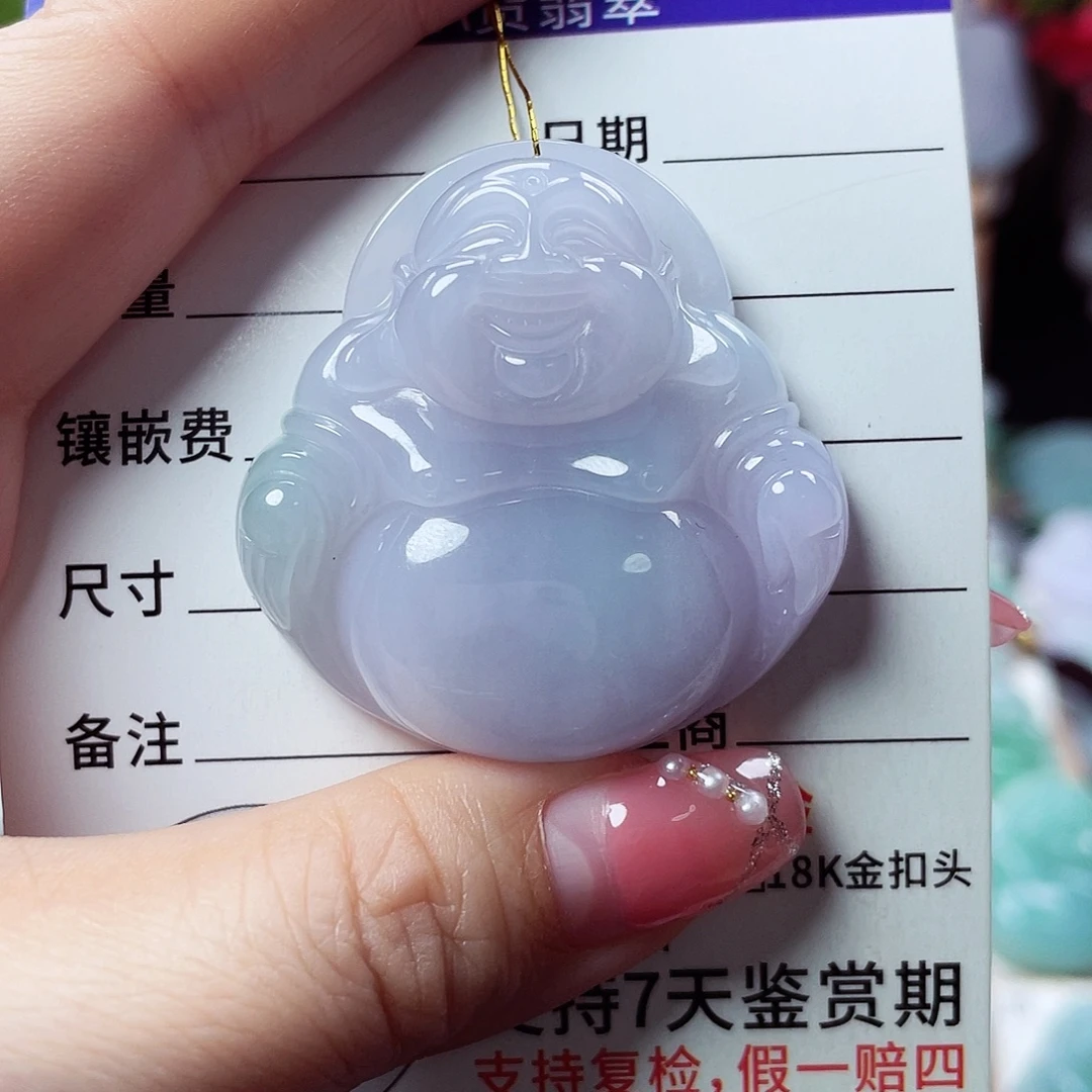 翡翠未镶嵌颈饰佛公12