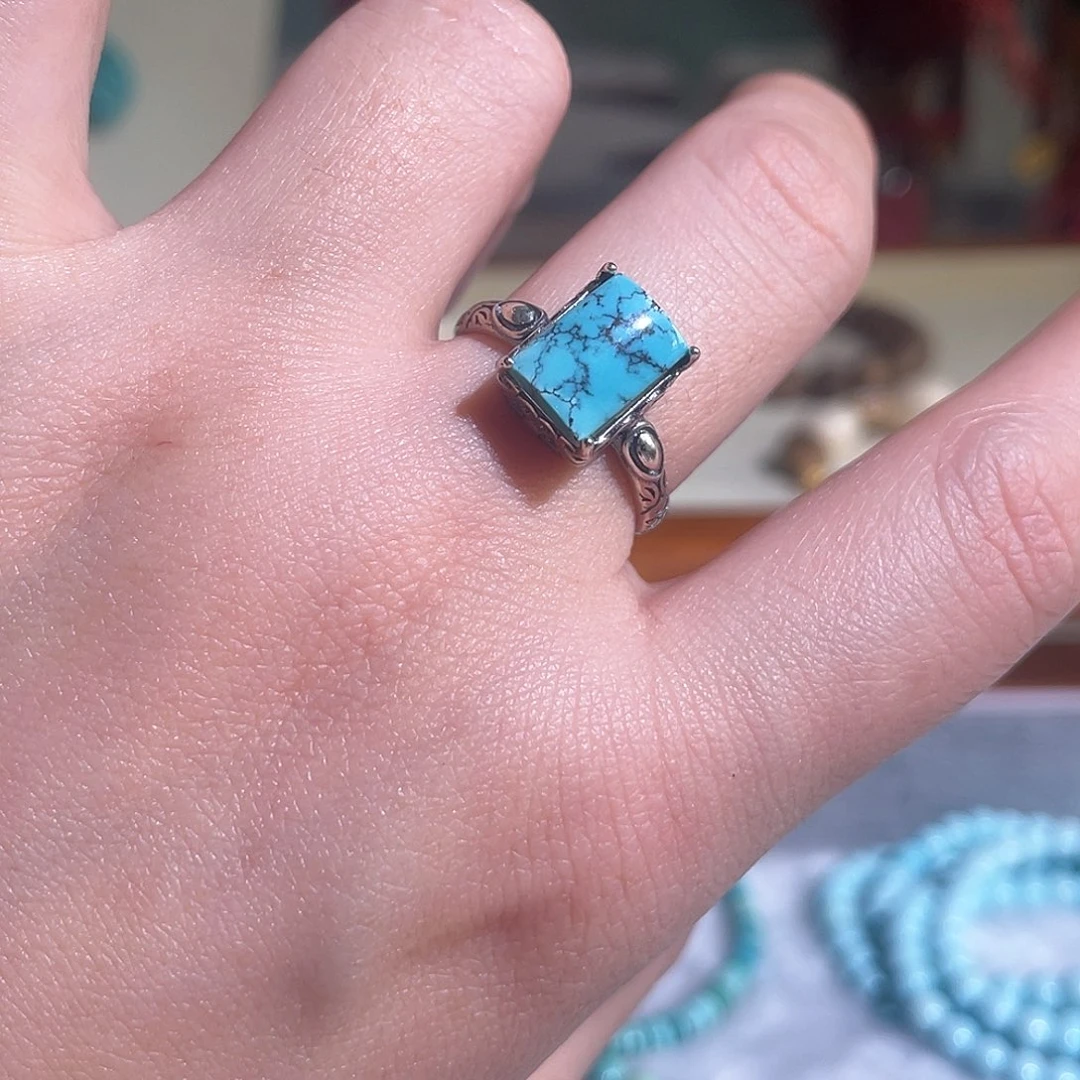 绿松石配饰银S925镶嵌