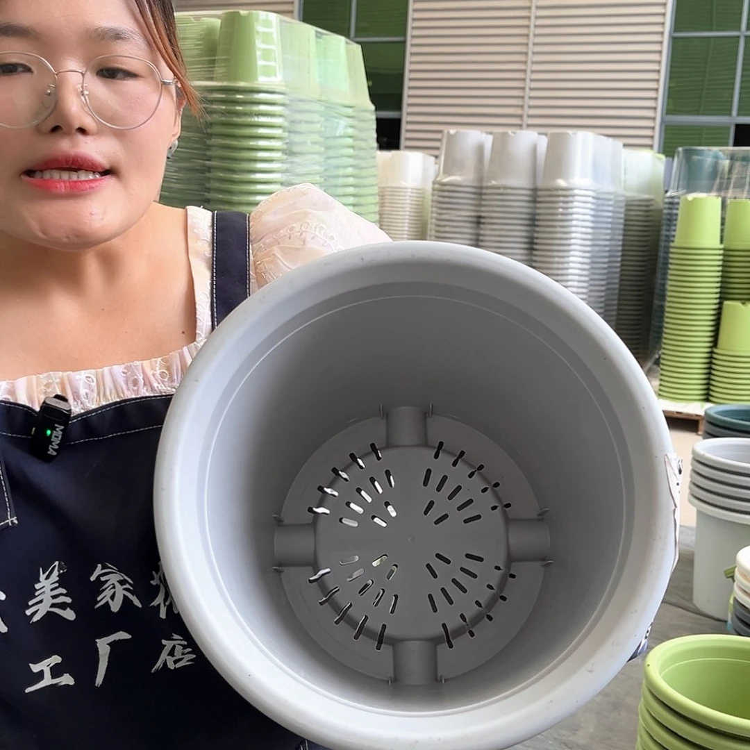 四季盆7#灰白色6个无托