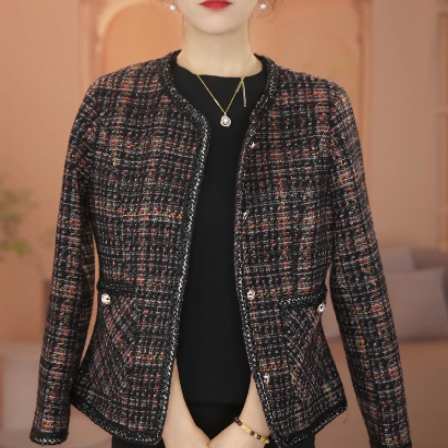 法式高级感小香风外套女2025早秋新款显瘦时尚百搭短外套中年上衣