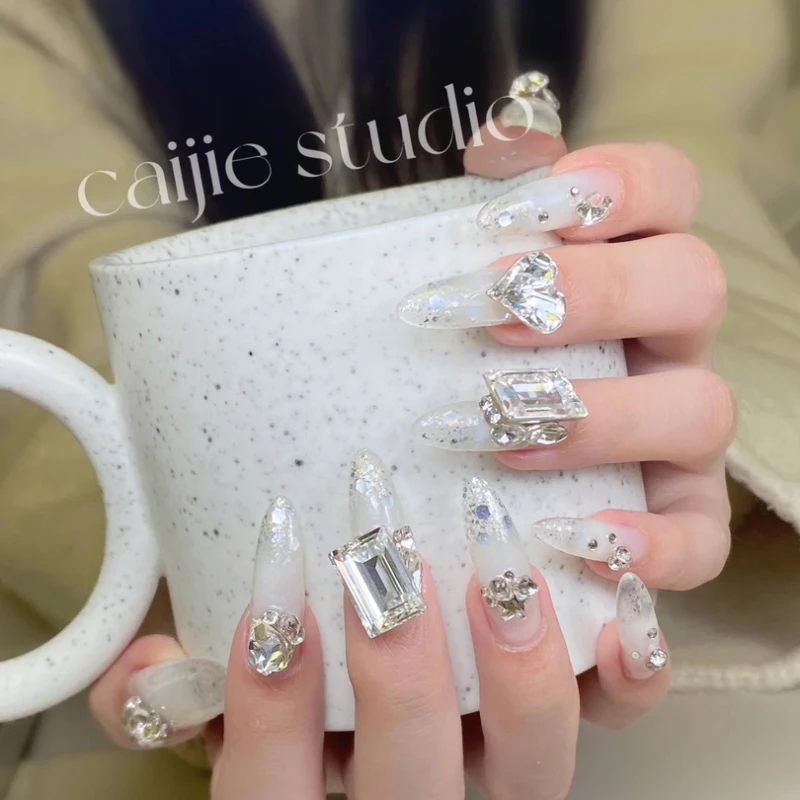 【竹之羽（拍一宠一）】美甲钻手工冰透钻DIY