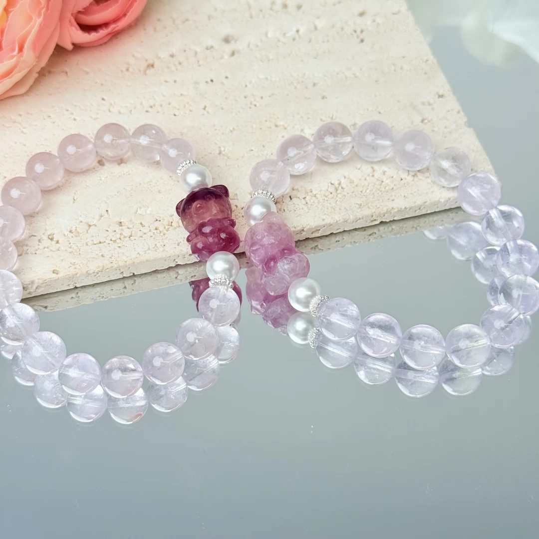 【紫兔毛plus】紫水晶手串10mm手串面小仙多样性发其一