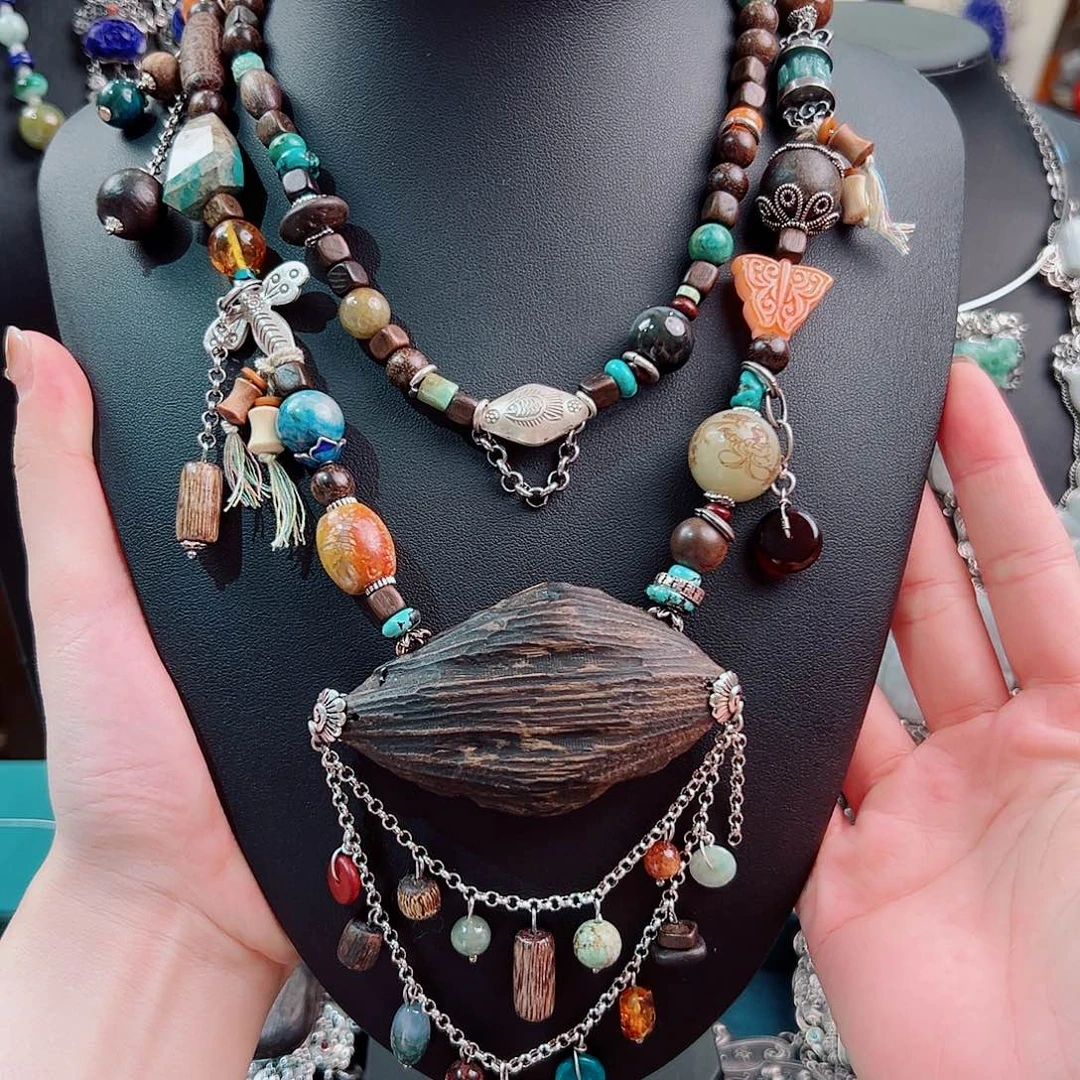 925银木质锦象原创设计款式项链