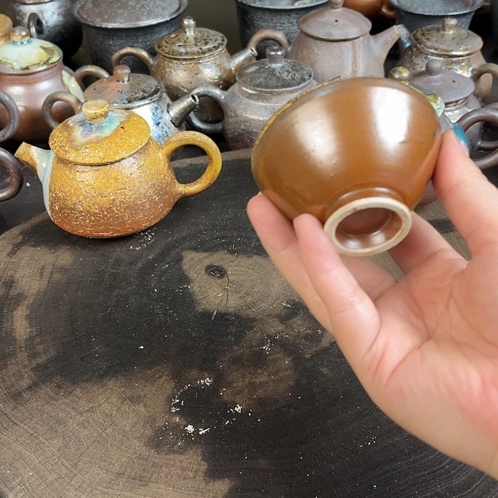 柴烧茶器主人杯子柴烧