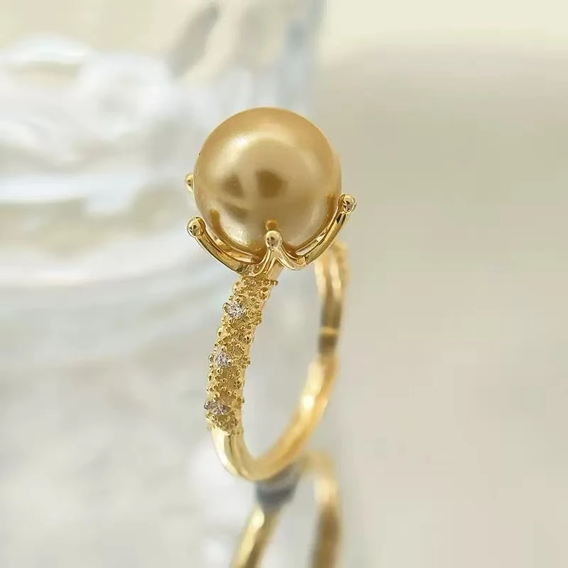 S133金色皇冠可调节戒指（金色托）