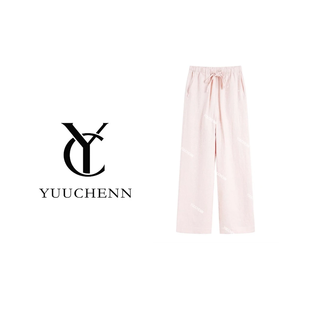 【YUUCHENN】宽松直筒长裤亚麻休闲裤C 0911