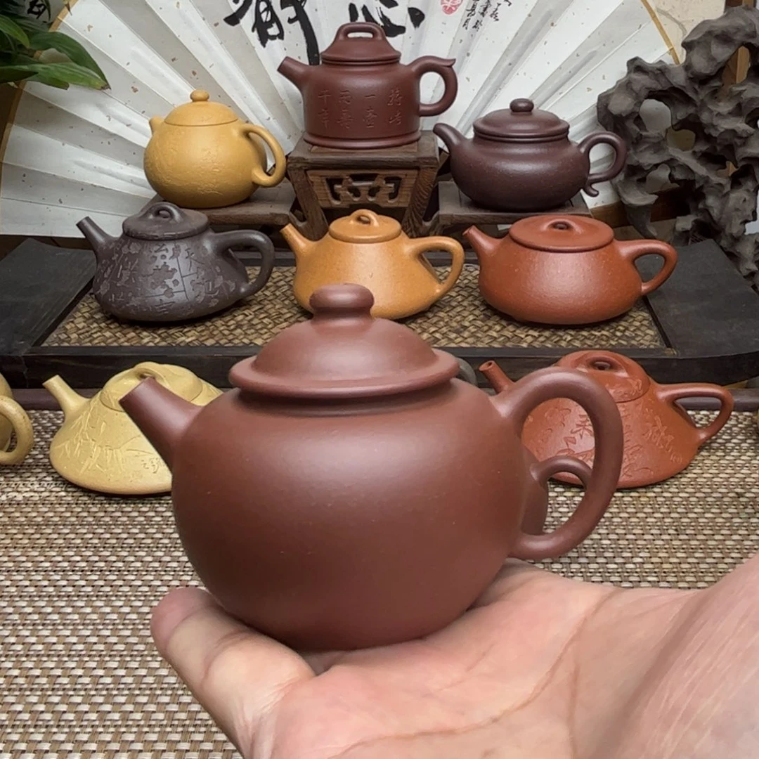 用***6茶壶紫砂黄龙山底槽清半手工制作
