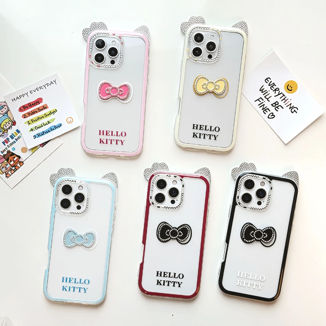 【定制】创意个性镶钻可爱透色手机壳适用于苹果15promax.16promax