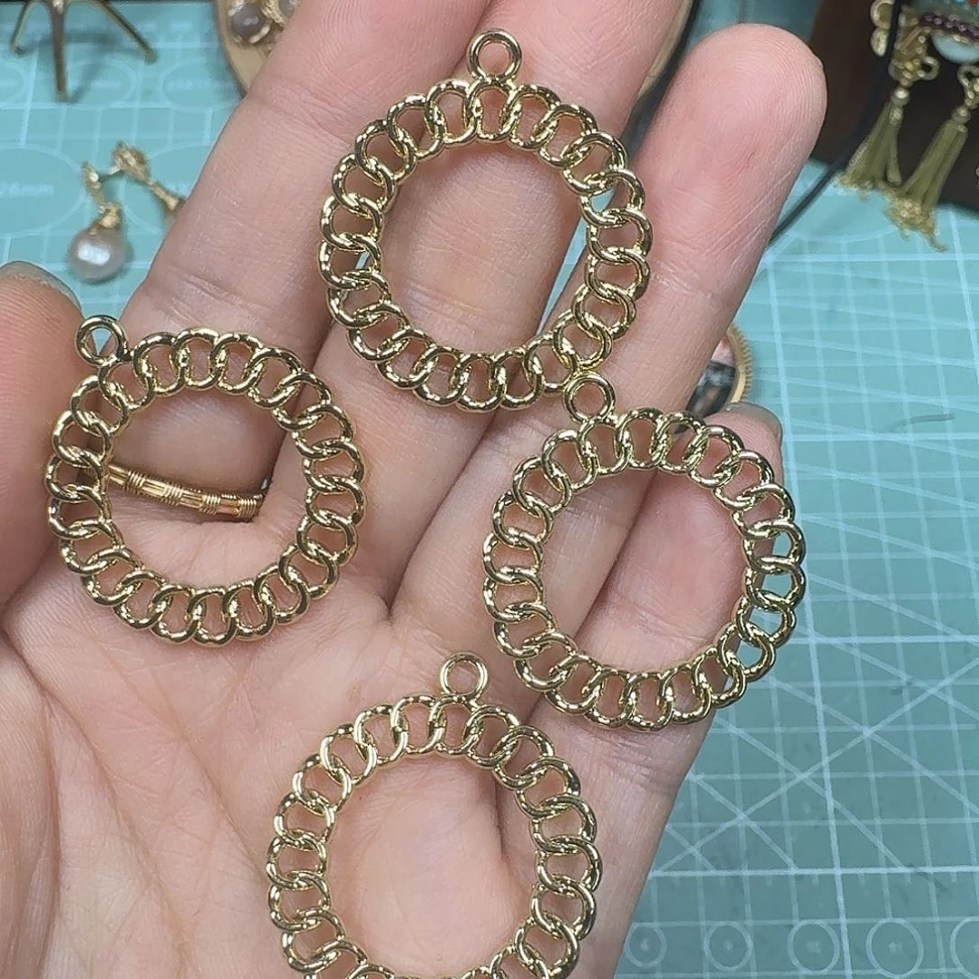 珐琅铁合金内径18MM（4个）带吊环