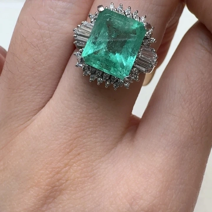 未镶嵌戒指祖母绿