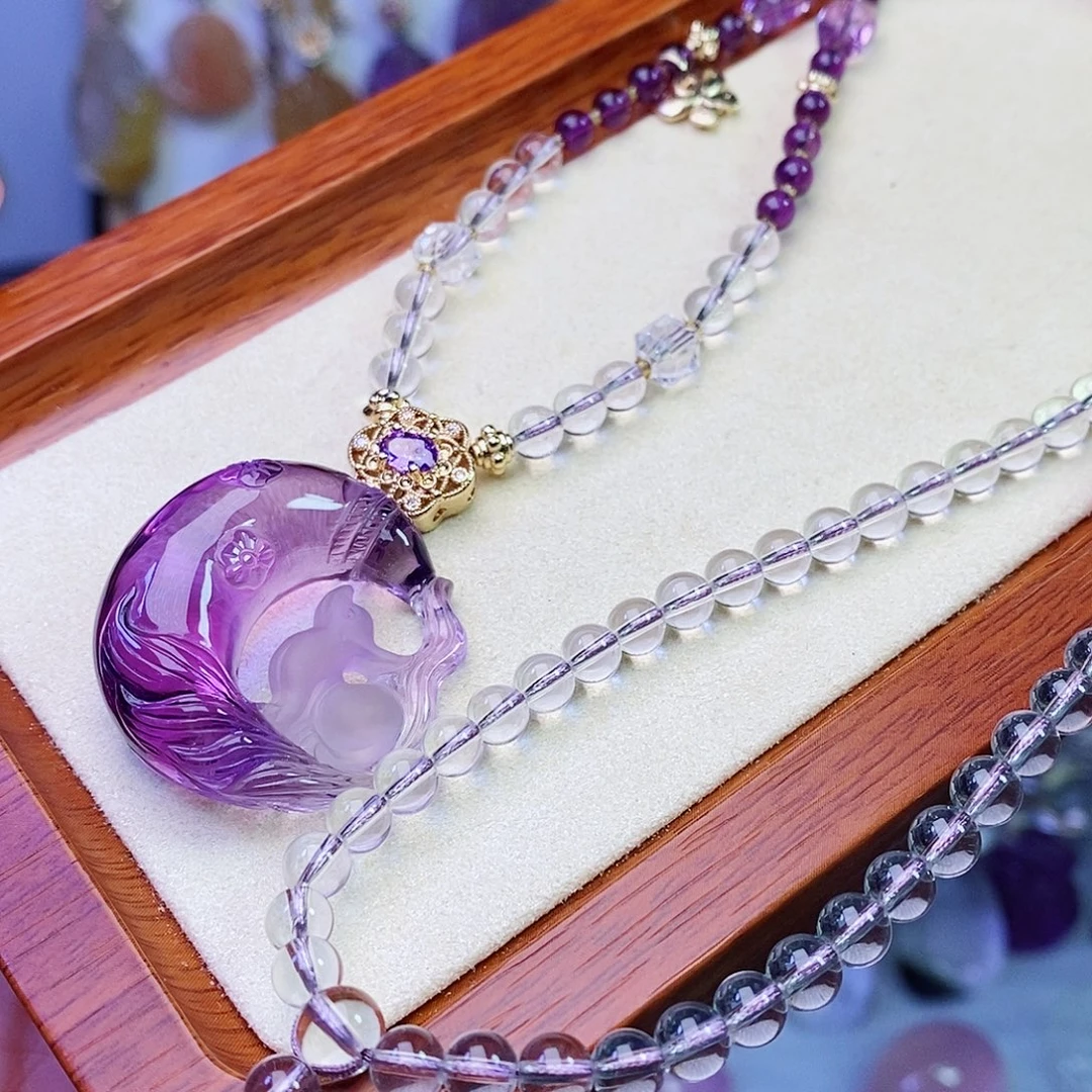 未镶嵌水晶吊坠(赠链)