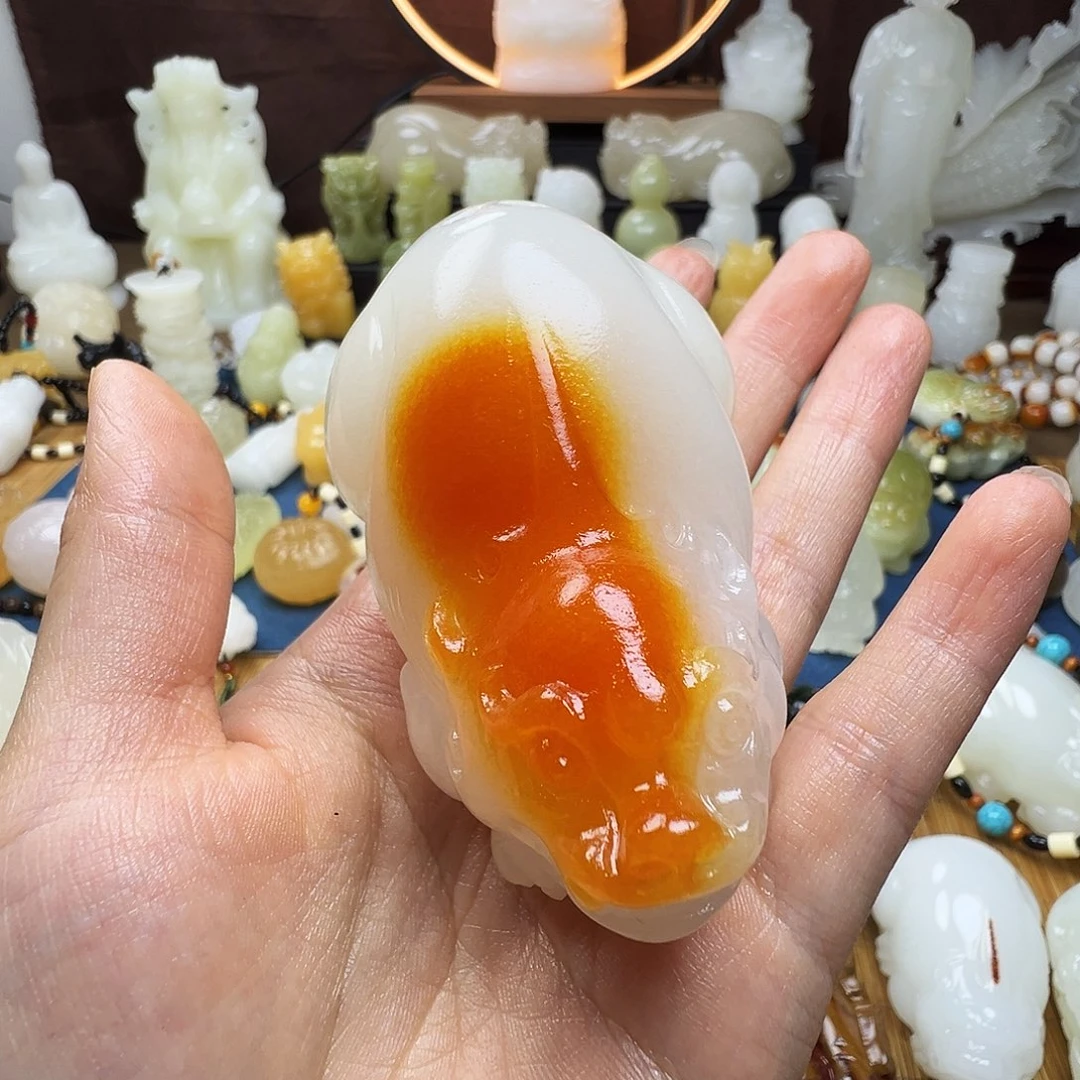 石材涛**旧手工雕刻巧色貔貅