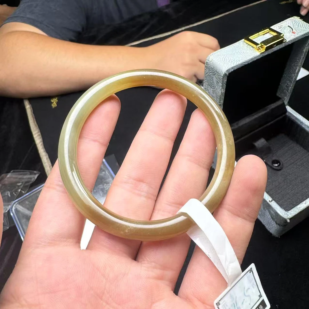 【玉经纶】014222/HQ50-和田玉手镯-多样性发其一