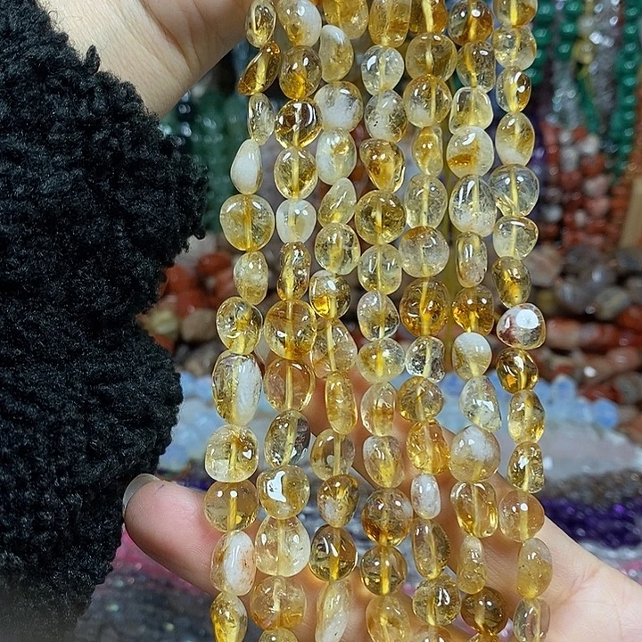 玛瑙/玉髓未镶嵌珠宝半成品天然黄塔晶一条