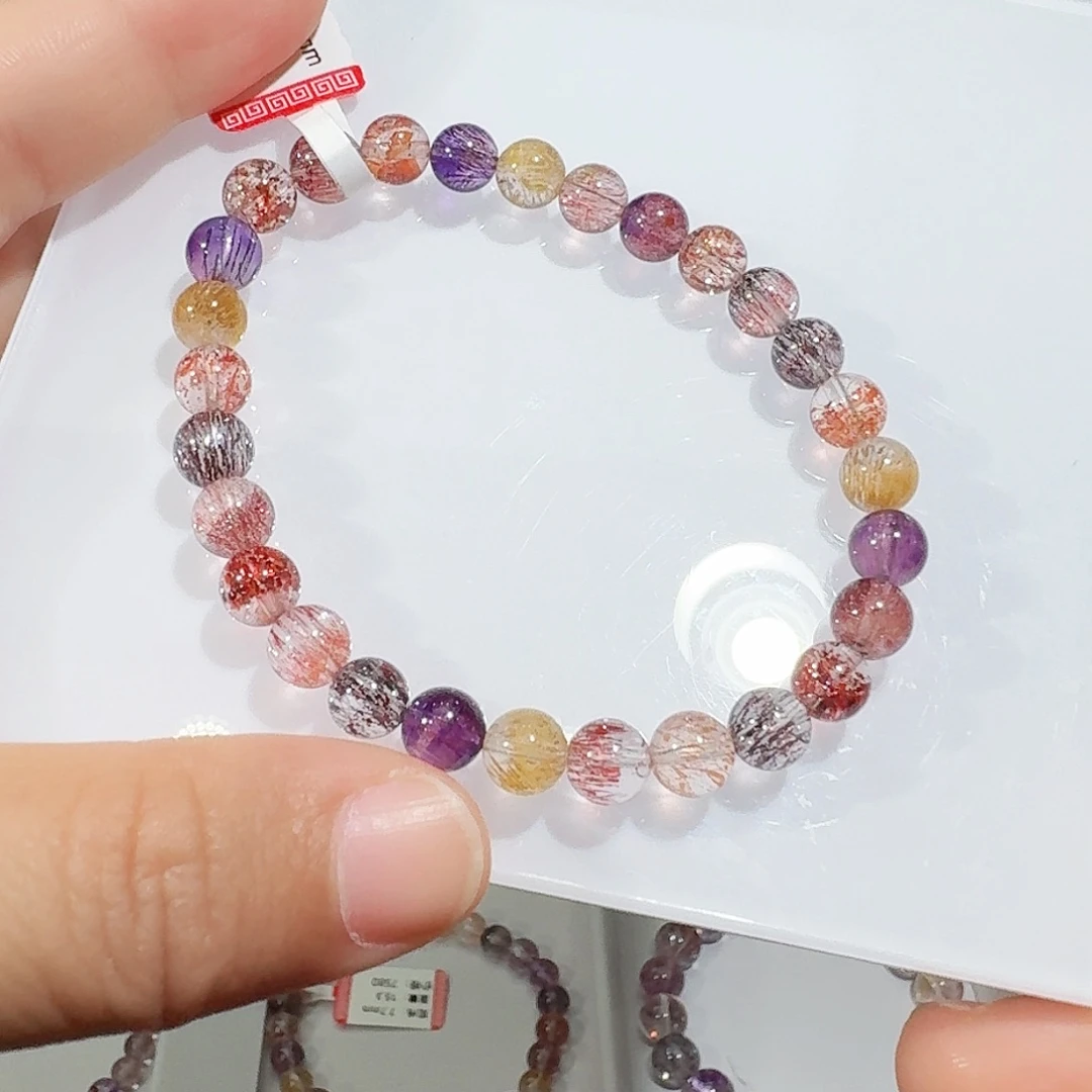 水晶手链未镶嵌仙女超浓色6.6mm手串