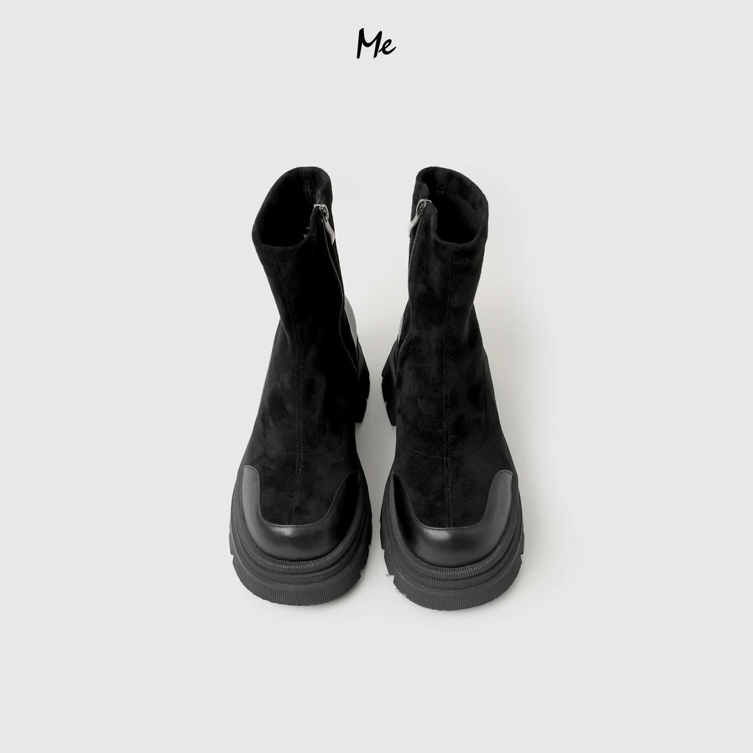 ME【瘦瘦靴】气质轻奢极简时尚百搭设计款纯色鞋子MEQA0779