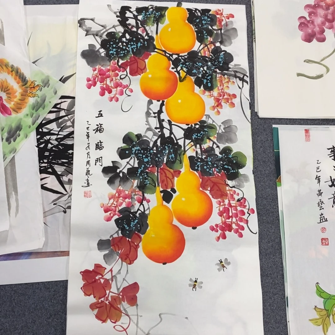 国画尺寸100✖️50三尺精品手绘画