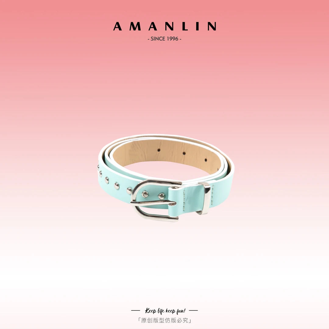 AMANLIN/阿谩琳气质百搭显瘦小众高级感纯色欧若风腰带女D595931