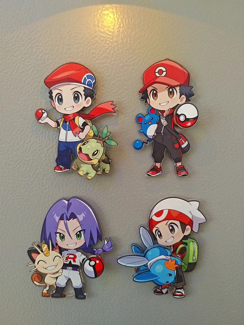 个性可爱创意磁吸宝可梦冰箱贴适用于冰箱大门洗衣机装饰