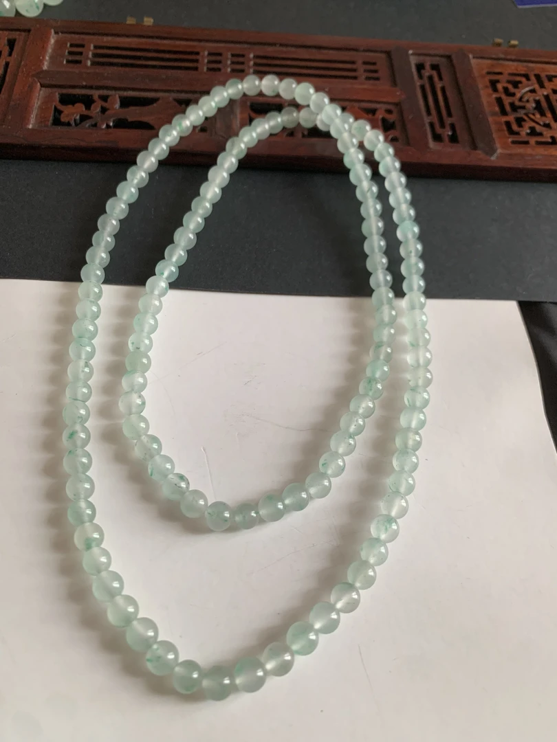 非洲翠项链冰飘卡绿卡6左右女士女生女款百搭#春日珠宝