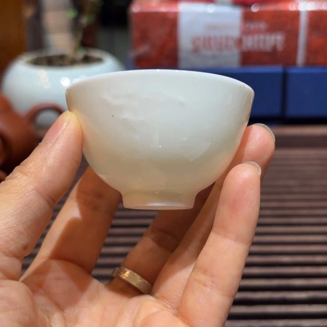 竞***由茶壶紫砂九十年代白瓷杯