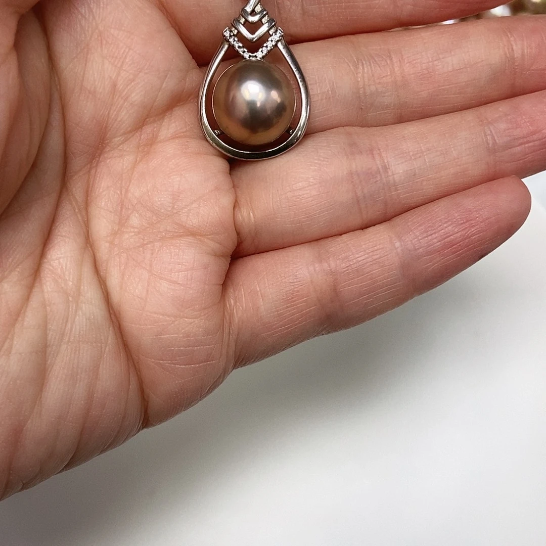 耳饰淡水珍珠银S925镶嵌