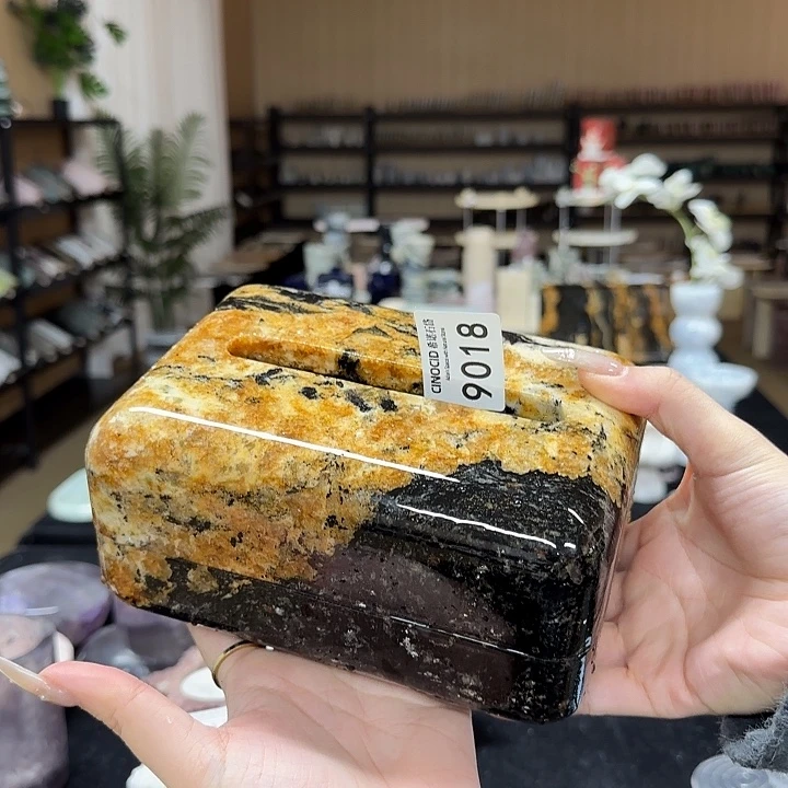 黄金丝绸面包纸巾盒9018