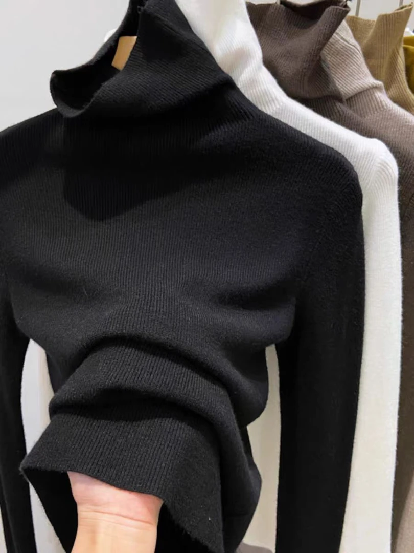 SHUSHU 冬季保暖纯色基础打底衫