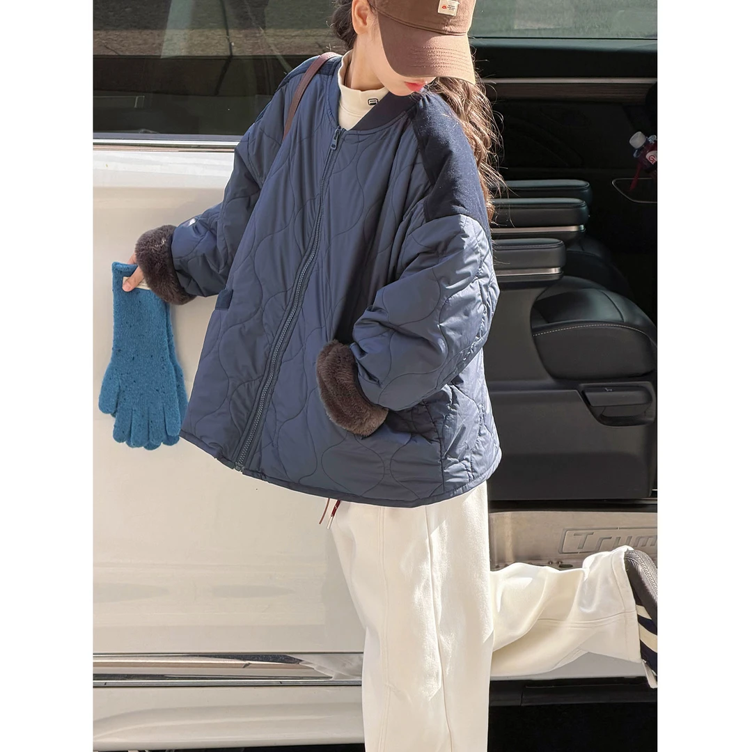 K30242孙小美慵懒棉服袄女童加厚外套秋冬2025新款儿童加绒棉衣服