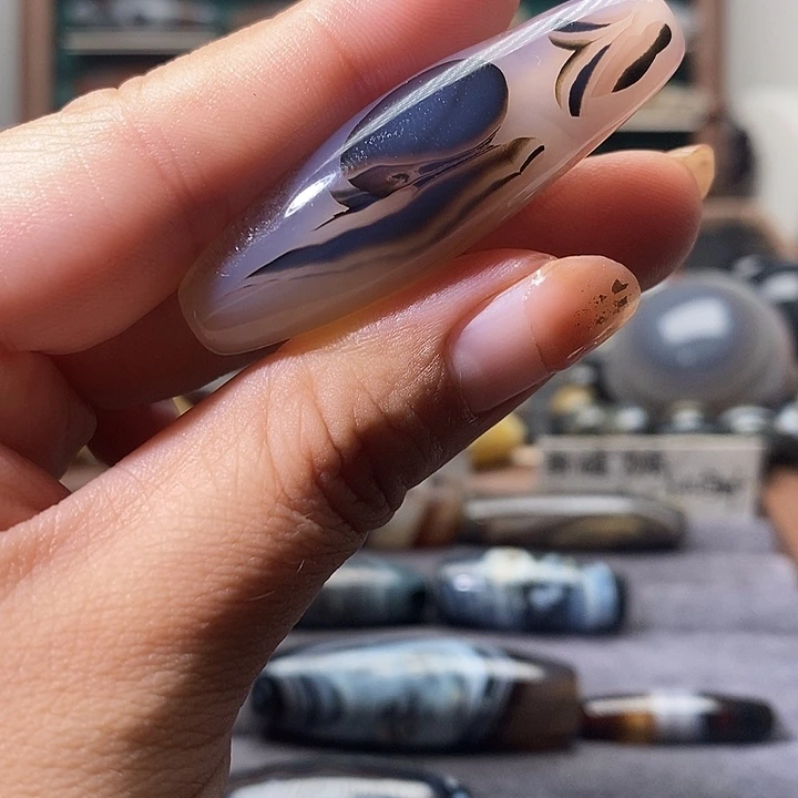静***鼎玛瑙/玉髓未镶嵌吊坠(不含链)